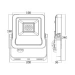 LED Flutlichtstrahler IP65 | 50 Watt | 4100 Lumen|3000K